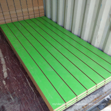 Green Color Melamine Laminated slot MDF for Exhibition Board